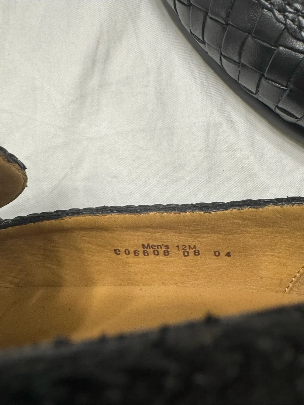 Cole Haan Black Woven Leather Tassel Loafers Never Worn.
